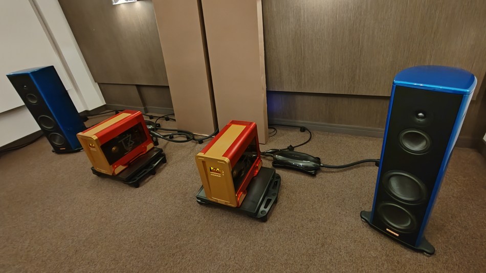 A pair of Magico S3 speakers in a listening room