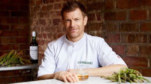 Michelin starred chef Tom Aikens with a dram of whisky