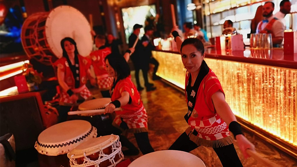 Japanese Suntory Taiko drummers