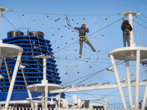 The ropes course on board Arvia