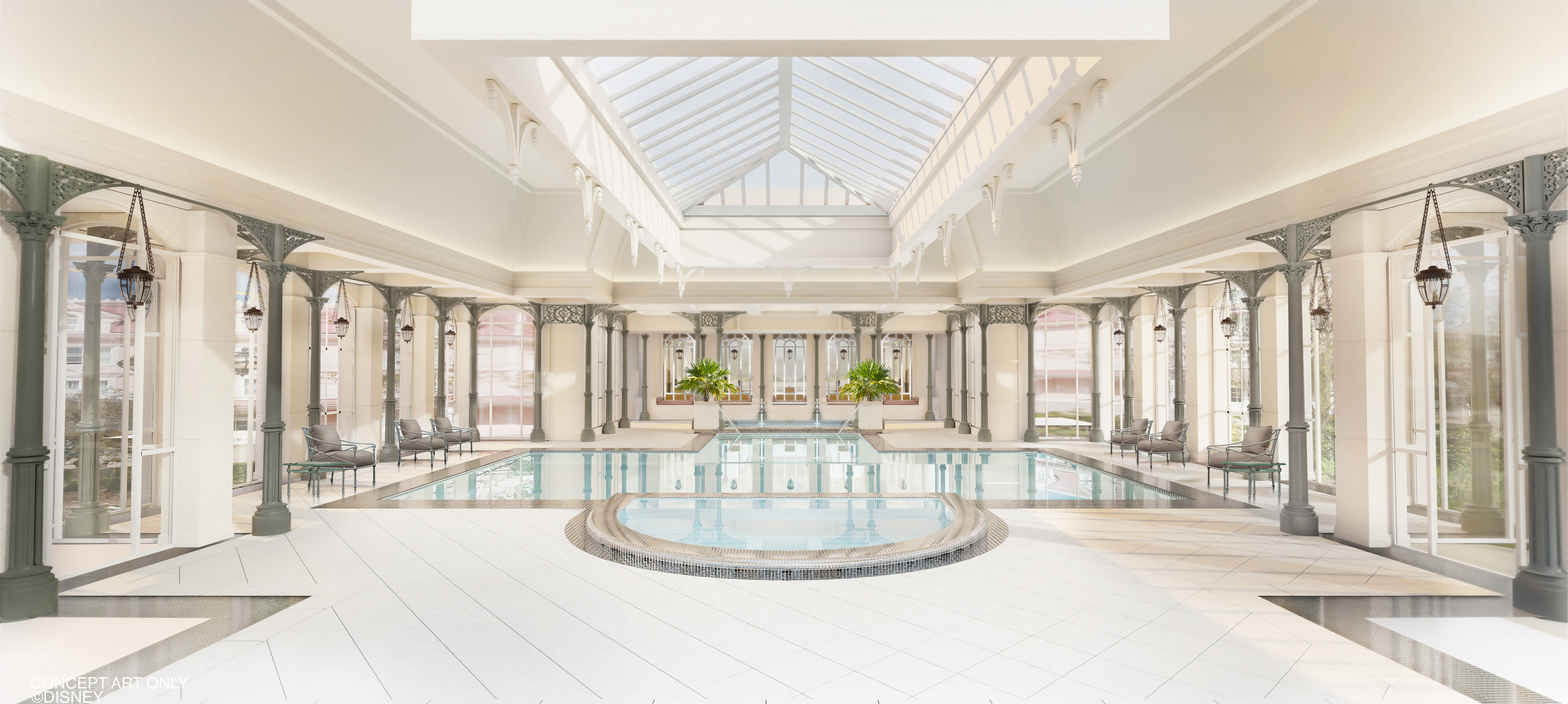 The Crystal Pool at Disneyland Hotel