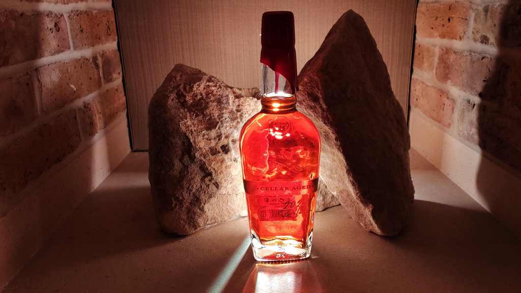 Maker's Mark Cella Aged bourbon on display and Berry Bros & Rudd
