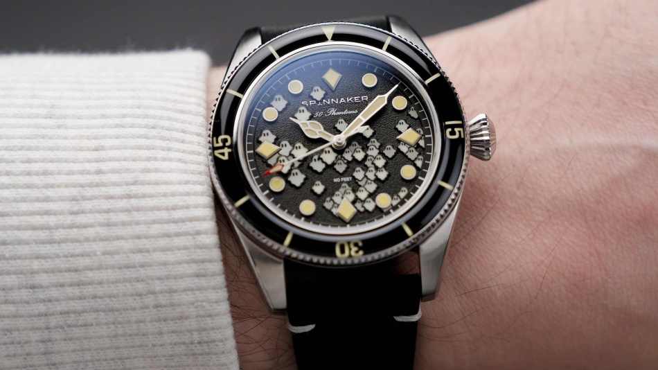 The Spinnaker Halloween watch on a not very scary wrist