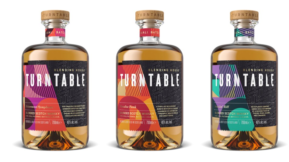 Turntable blended whisky core range bottled