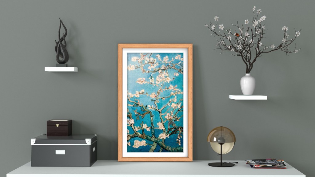 Vieunite Textura Digital Canvas in a living room setting