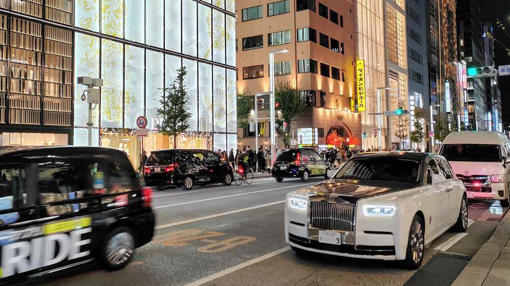 Ginza Tokyo and a Rolls Royce