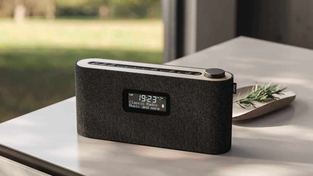 Loewe 'Frequency' Bluetooth radio playing classical music