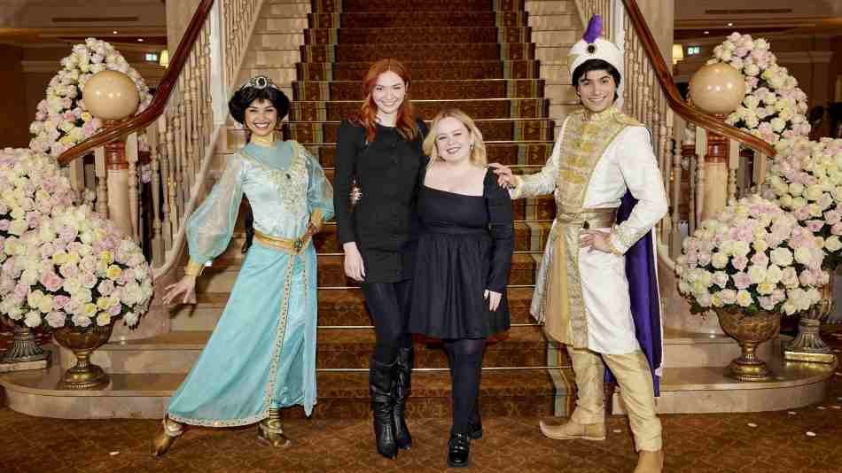 Celebrities at the grand reopening of the Disneyland Hotel Paris