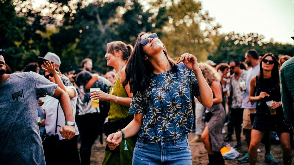 Girl dancing at Portugal Lisbon music festival