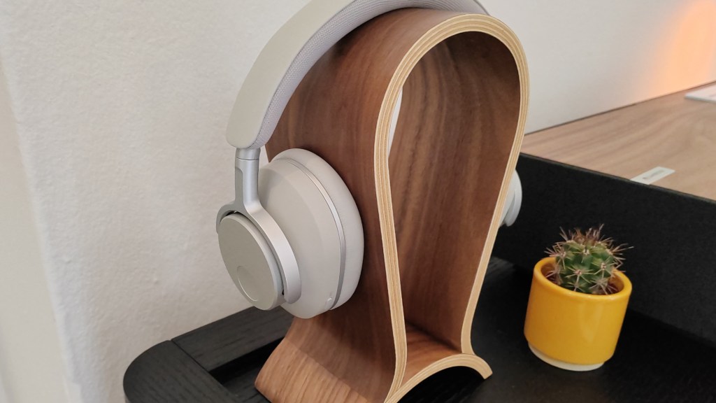 Cambridge Audio P100 headphones on a stand