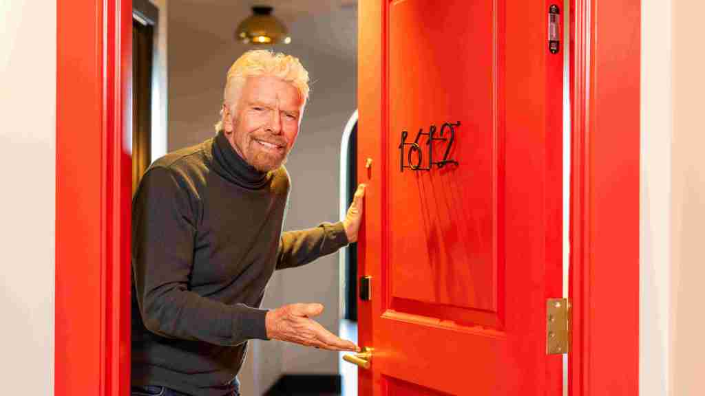 Sir Richard Branson opens the door to London hotel