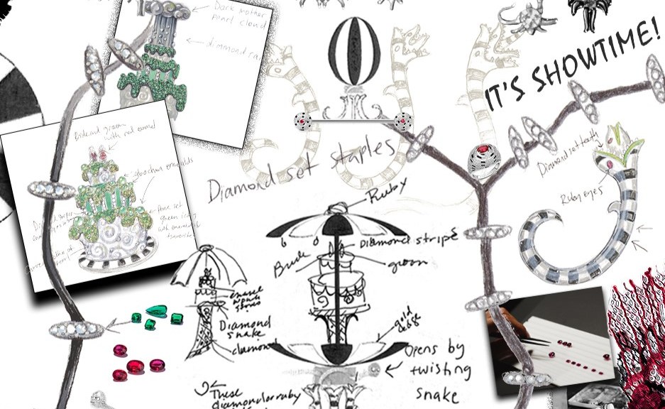 Fabergé x Beetlejuice mood board Beetlejuice Egg Objet Moodboard