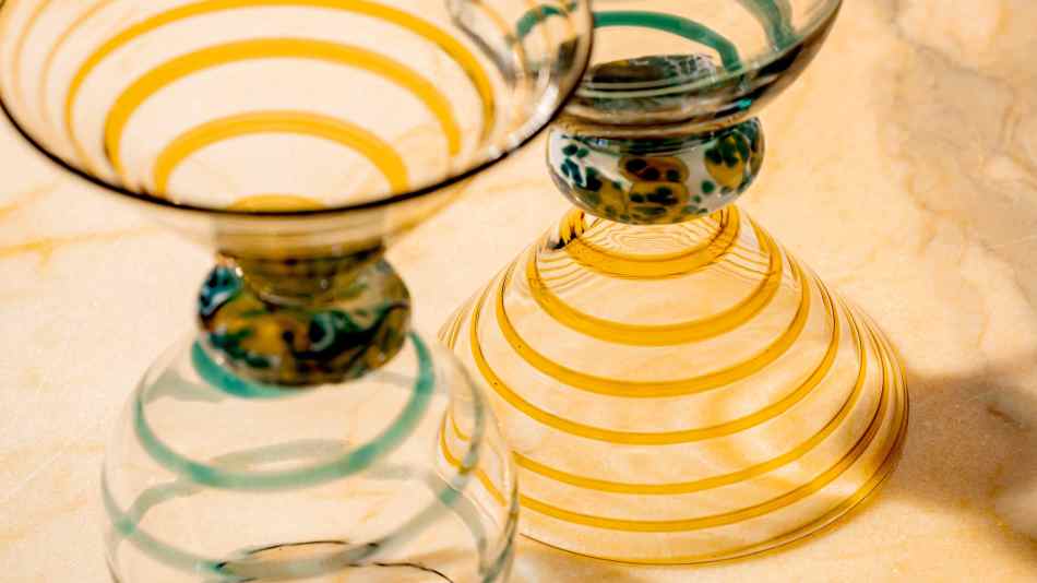 The Singleton x Henry Holland Studio glassware up close