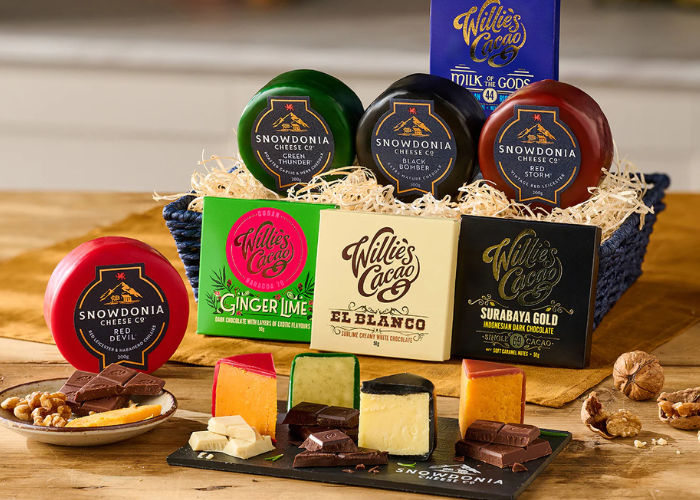 Cheese & Chocolate Tasting Basket by Snowdonia Cheese Co.