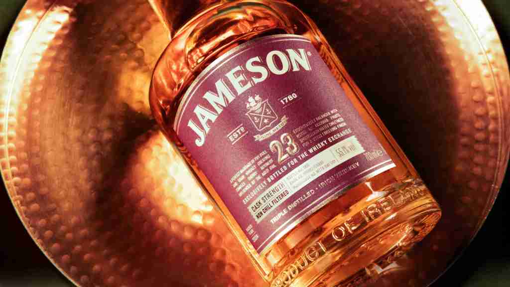 Jameson 23 Year Old Label up close