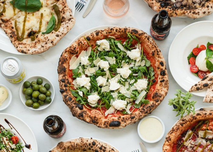 The pizzas at Base Face pizza Richmond