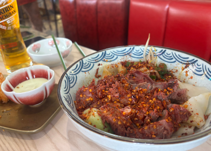 Beef rib noodles at Noodle and Beer 