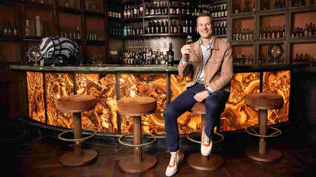Caspar MacRae in the Islay Bar at the Ardbeg hotel