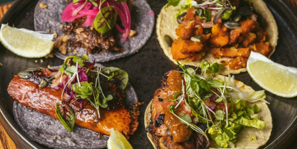 Tacos at Chicome restaurant Tower Bridge London