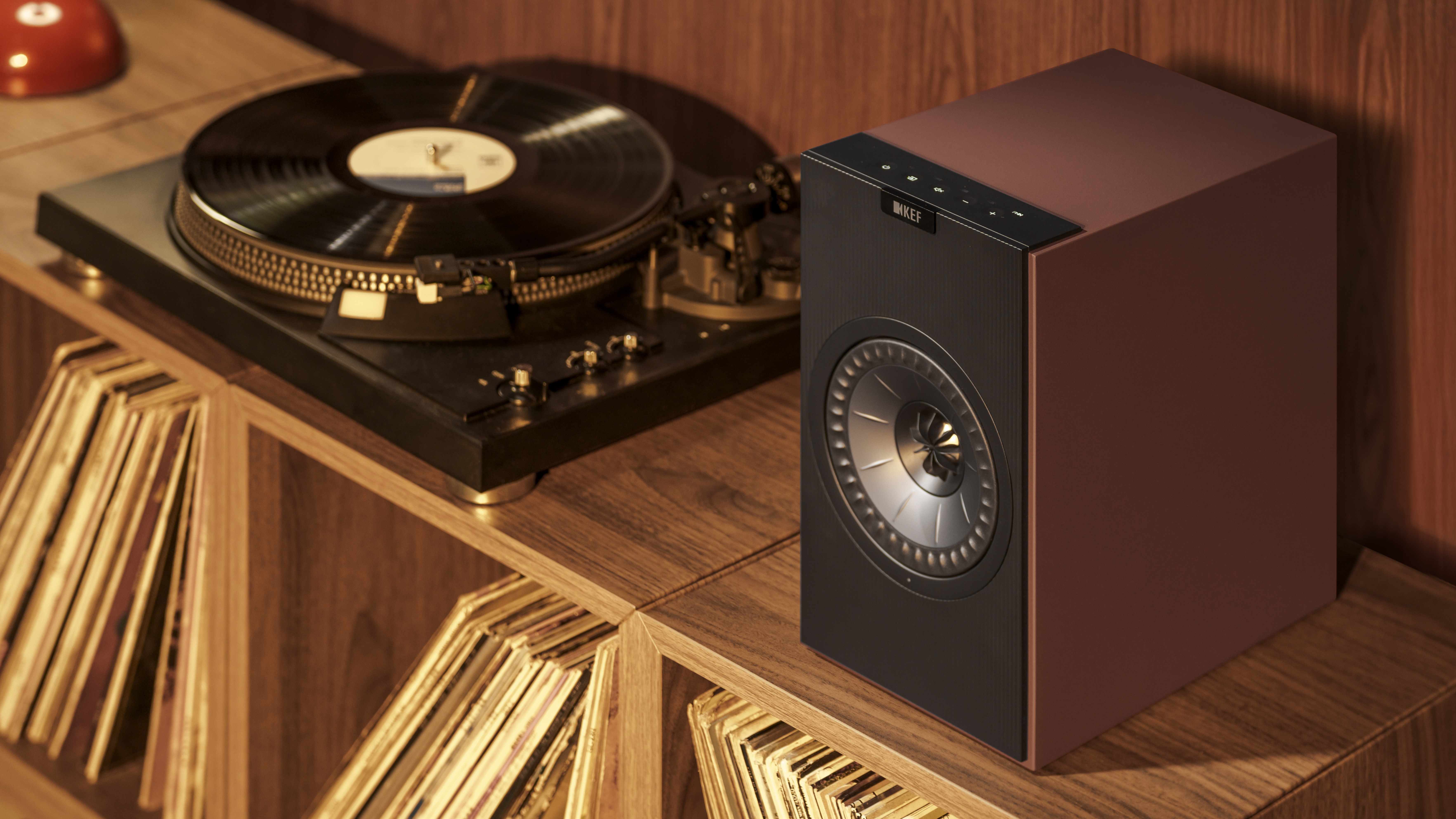 Stylish KEF Coda W all-in-one speaker system unites vinyl