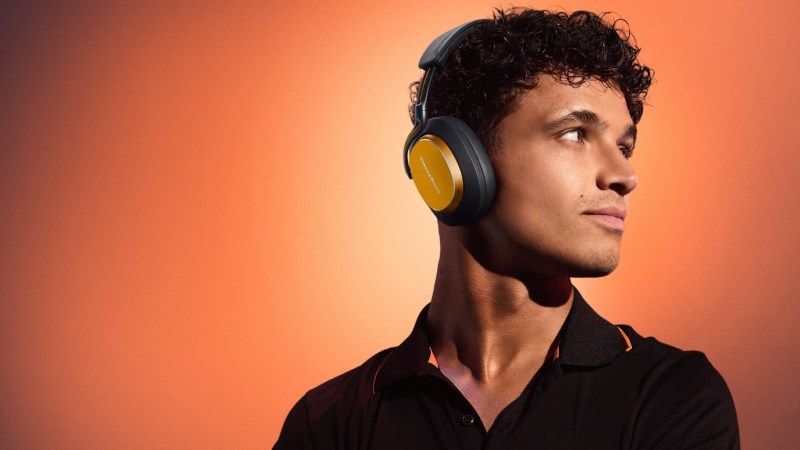 Bowers Wilkins Px8 S2 McLaren headphones worn by Lando Norris