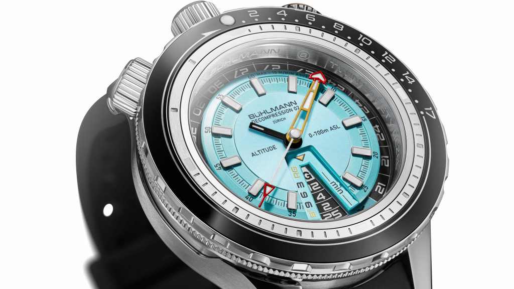 Bühlmann Decompression 02_Dive watch dial up close