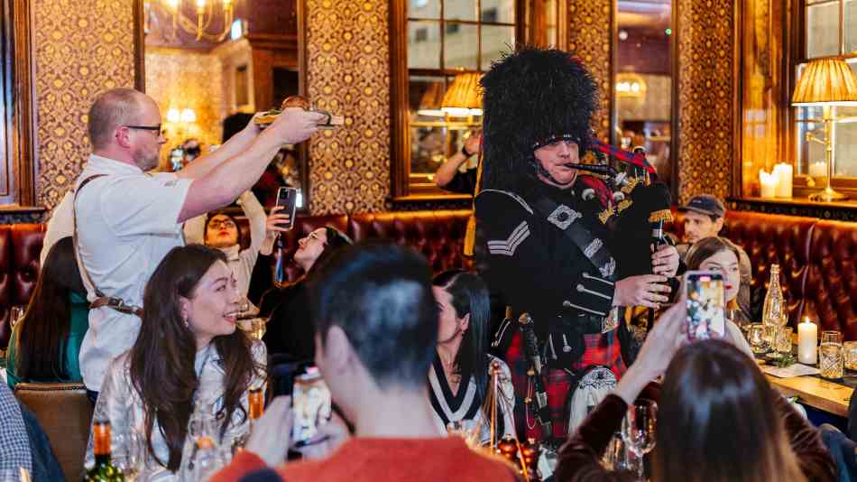 Burns Night celebrations at Youngs Pubs with a Bag Piper player