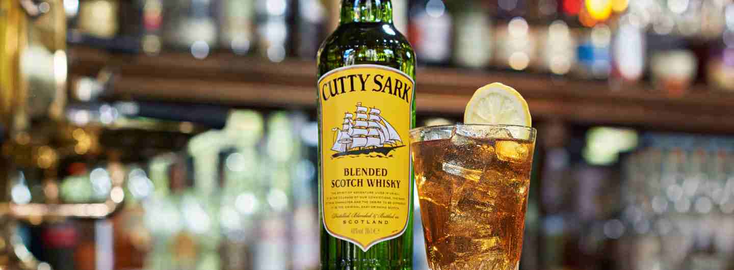 Cutty Sark whisky on the bar