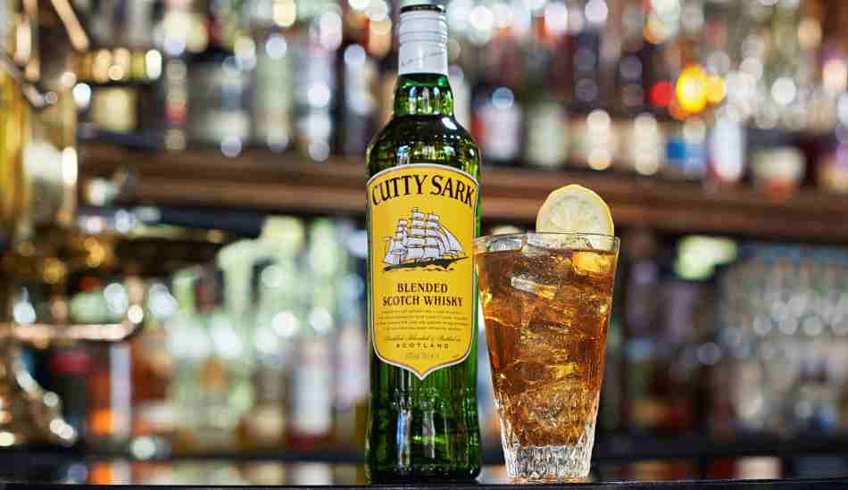 Cutty Sark whisky on the bar