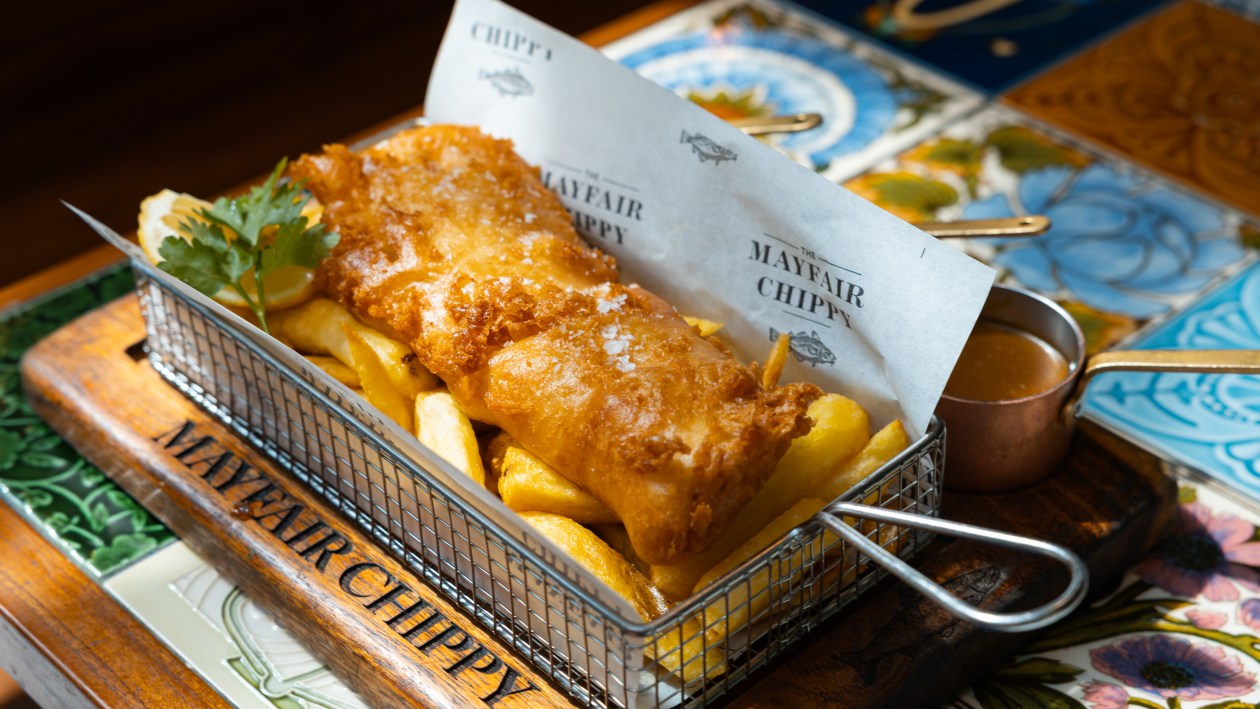 Fish and chips at The mayfair chippy