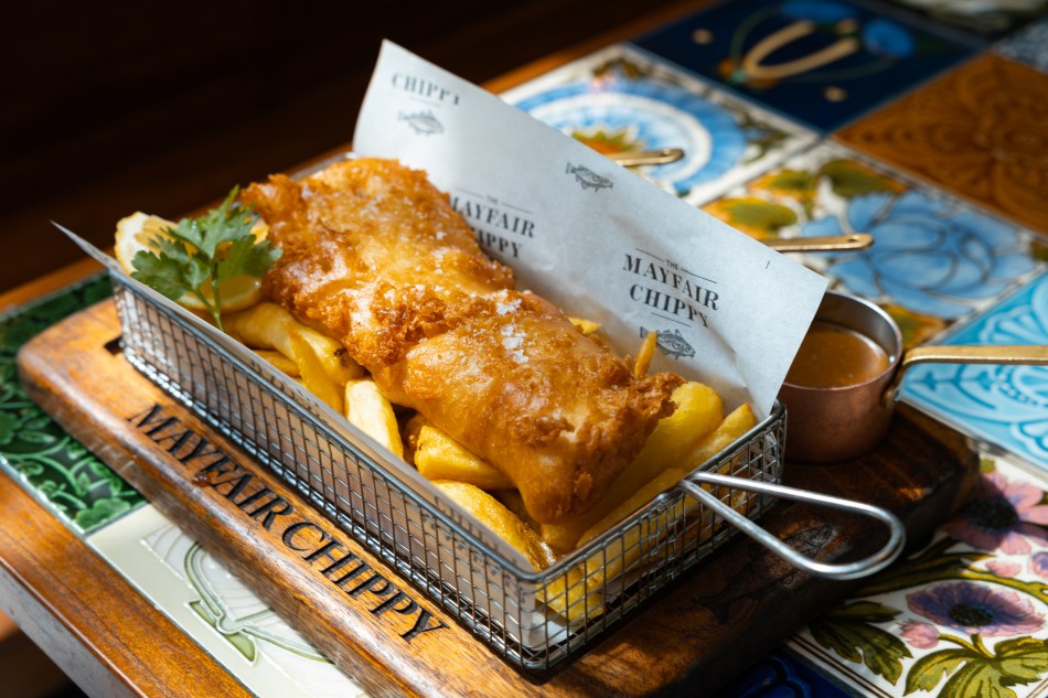 Fish and chips at The mayfair chippy