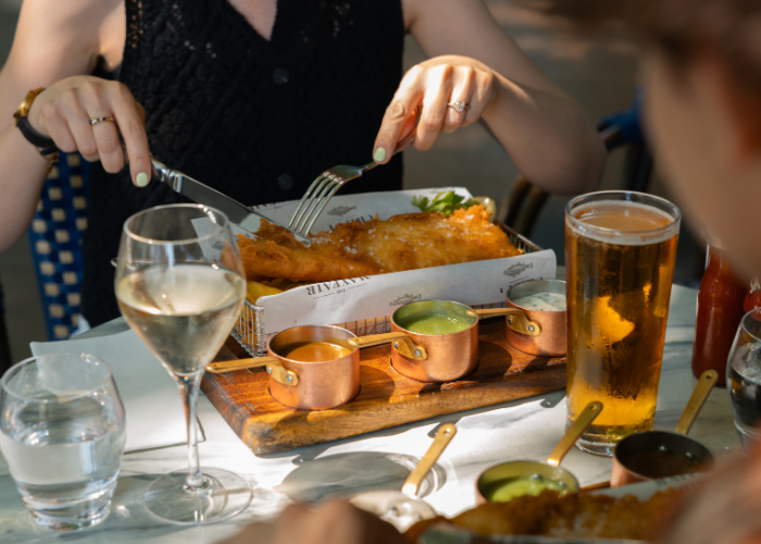 Fish and chips at the Mayfair chippy 