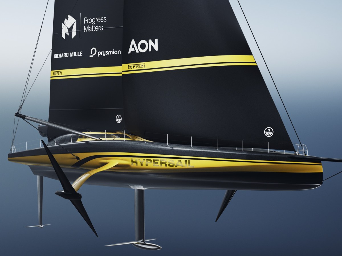 Ferrari unveils 100ft Hypersail flying yacht with supercar DNA at Milan Design&nbsp;Week