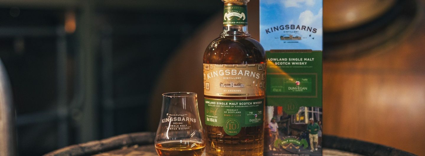 Kingsbarns X Dunvegan bottle on top of cask. Credit IMGS MEDIA LTD