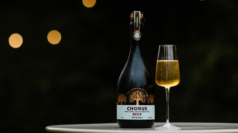 Chorus sparkling beer in glass