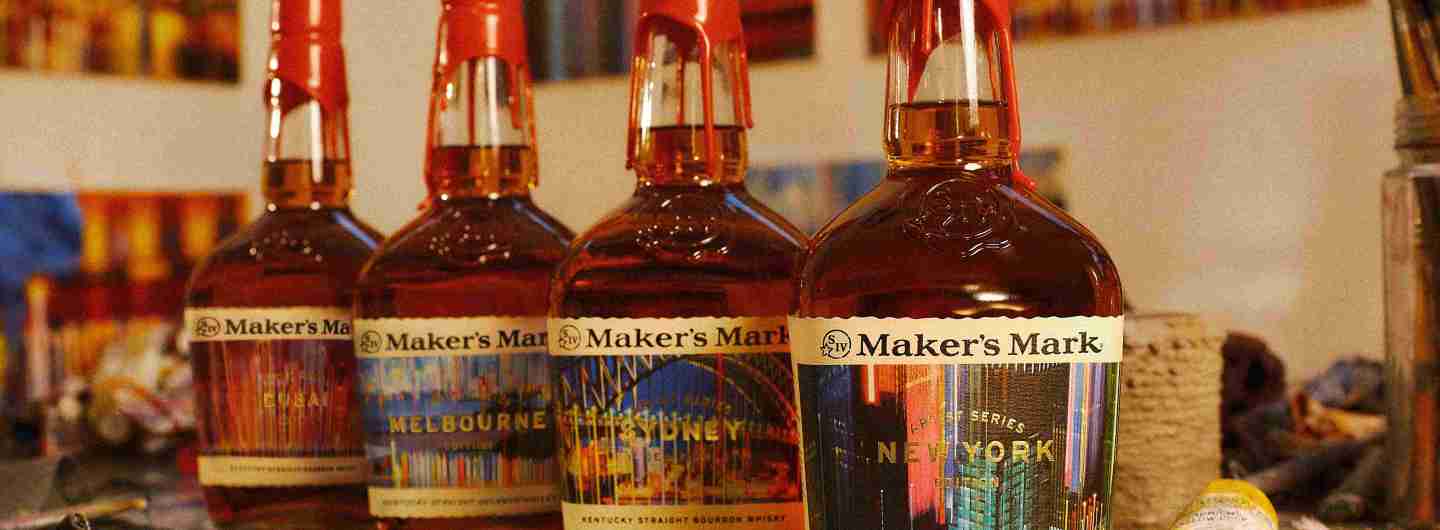 Maker's Mark GTR Artist LTO Bottle lineup
