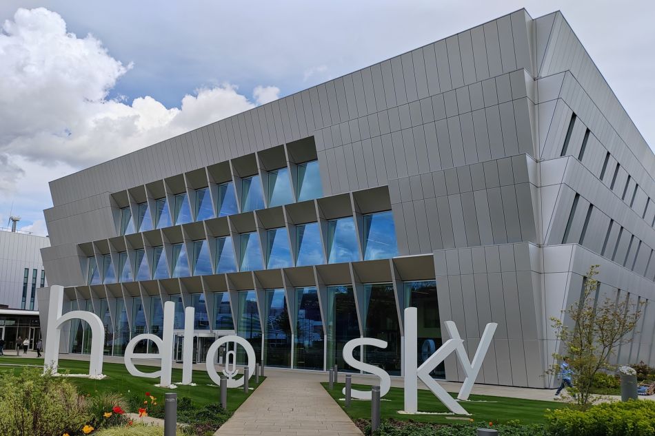 Hello Sky sign at Sky UK campus