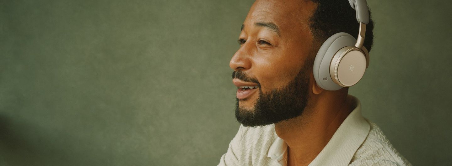 John Legend with Bang Olufsen headphones