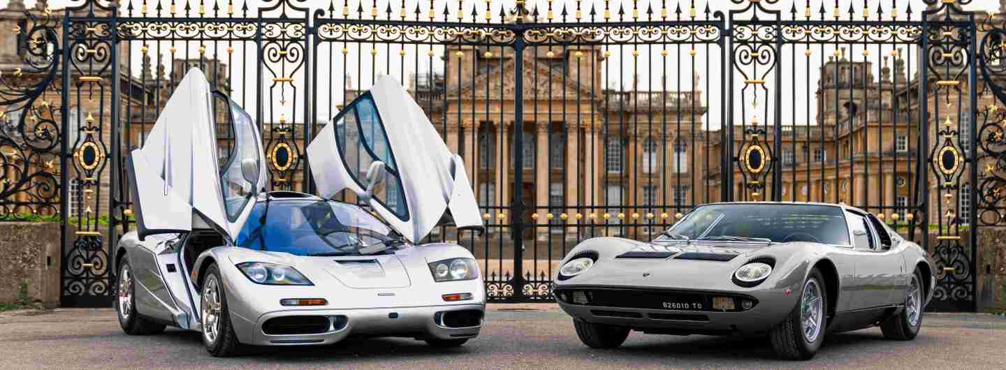 Salon Privé Concours by Aviva Private Clients Best of Show 2026 Winners, left Lamborghini Miura P400S, right McLaren F1