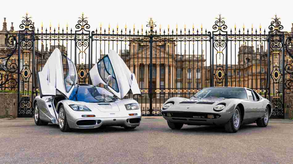 Salon Privé Concours by Aviva Private Clients Best of Show 2026 Winners, left Lamborghini Miura P400S, right McLaren F1